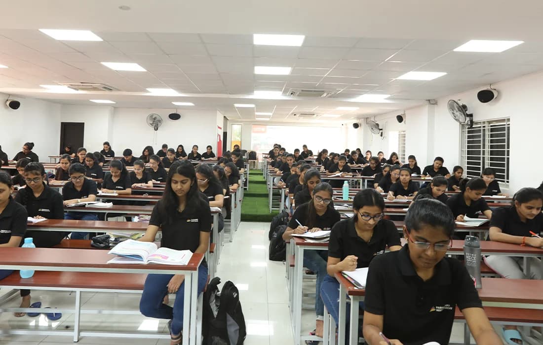Parishrama NEET Academy students writing a focused mock test